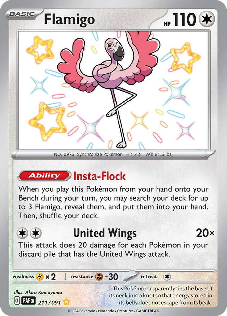 Flamigo (211/091) [Scarlet & Violet: Paldean Fates] | Card Merchant Takapuna