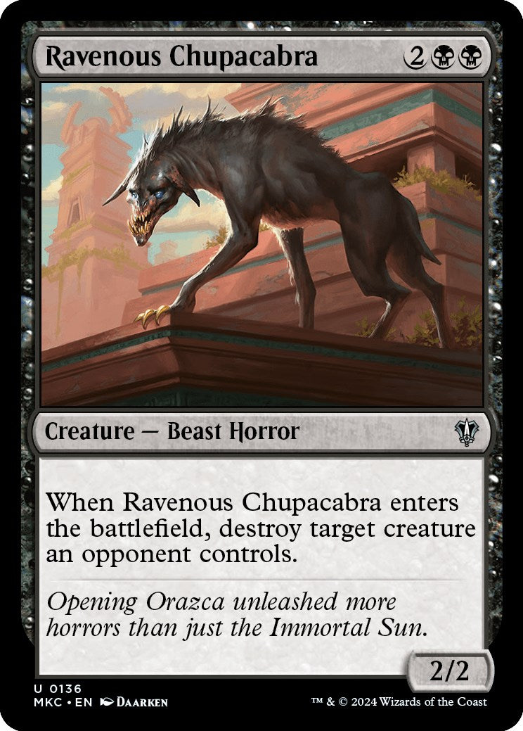 Ravenous Chupacabra [Murders at Karlov Manor Commander] | Card Merchant Takapuna