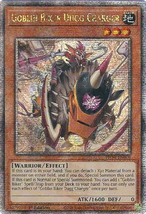 Goblin Biker Dugg Charger [PHNI-EN008] Quarter Century Secret Rare | Card Merchant Takapuna