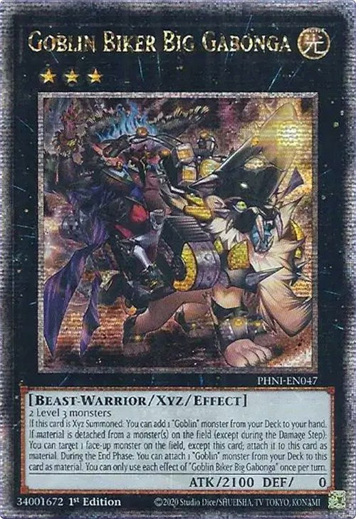 Goblin Biker Big Gabonga [PHNI-EN047] Quarter Century Secret Rare | Card Merchant Takapuna