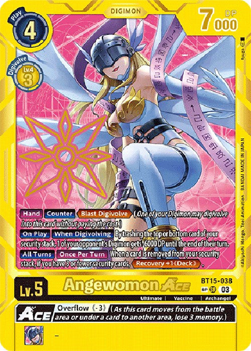 Angewomon Ace (Special Rare) [BT15-038] [Exceed Apocalypse] | Card Merchant Takapuna