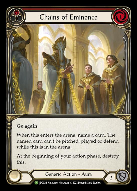 Chains of Eminence (Red) [JDG022] (Promo)  Cold Foil | Card Merchant Takapuna