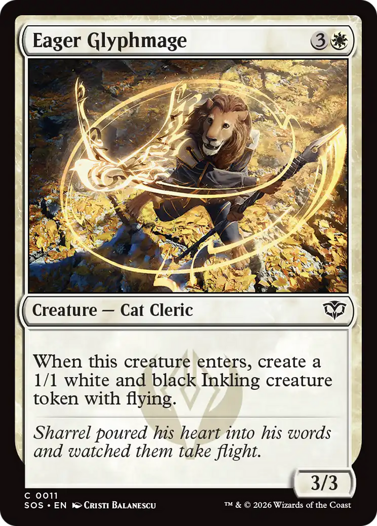 Eager Glyphmage [Secrets of Strixhaven] | Card Merchant Takapuna