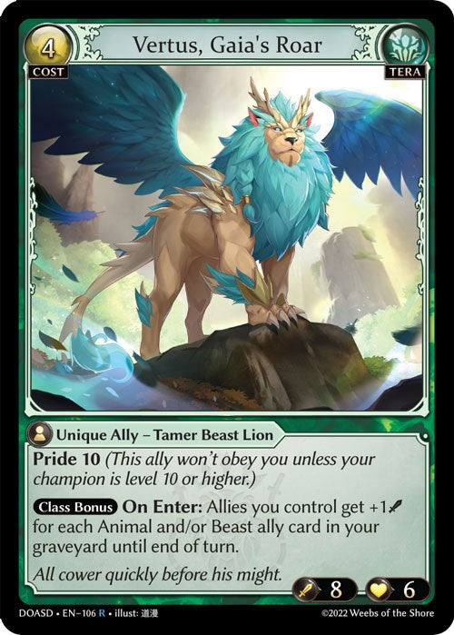 Vertus, Gaia's Roar (106) [Dawn of Ashes: Starter Decks] | Card Merchant Takapuna