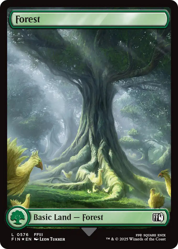 Forest (0576) (Surge Foil) [FINAL FANTASY] | Card Merchant Takapuna