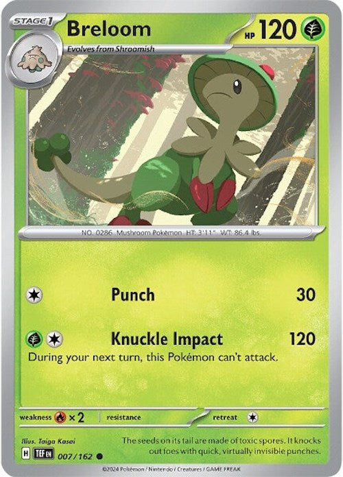 Breloom (007/162) [Scarlet & Violet: Temporal Forces] | Card Merchant Takapuna