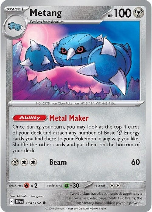 Metang (114/162) [Scarlet & Violet: Temporal Forces] | Card Merchant Takapuna