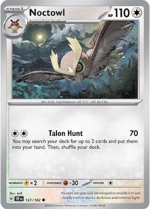 Noctowl (127/162) [Scarlet & Violet: Temporal Forces] | Card Merchant Takapuna