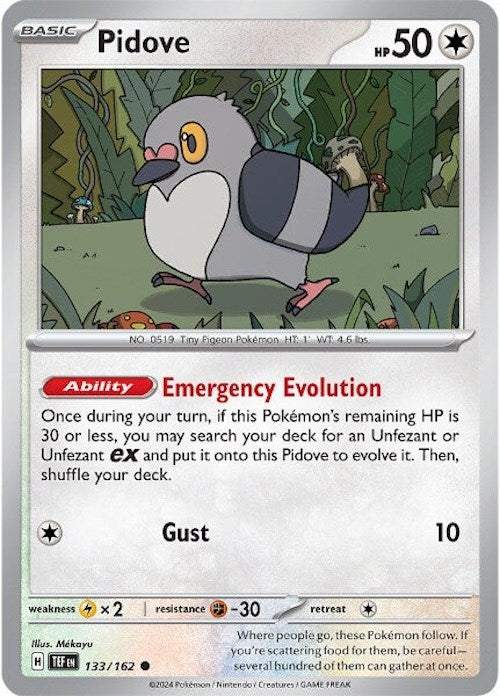 Pidove (133/162) [Scarlet & Violet: Temporal Forces] | Card Merchant Takapuna