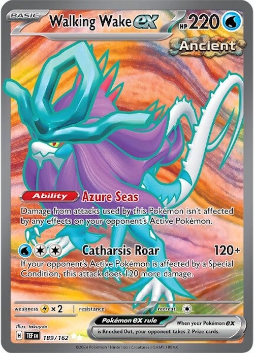 Walking Wake ex (189/162) [Scarlet & Violet: Temporal Forces] | Card Merchant Takapuna