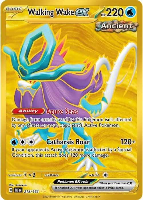 Walking Wake ex (215/162) [Scarlet & Violet: Temporal Forces] | Card Merchant Takapuna