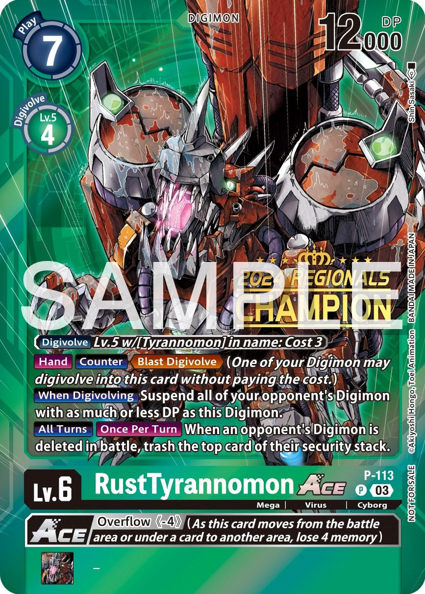 RustTyrannomon Ace [P-113] (2024 Regionals Champion) [Promotional Cards] | Card Merchant Takapuna