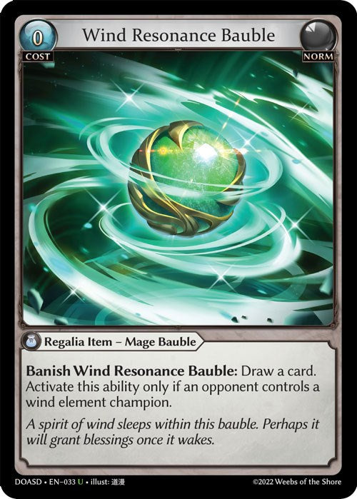 Wind Resonance Bauble (033) [Dawn of Ashes: Starter Decks] | Card Merchant Takapuna