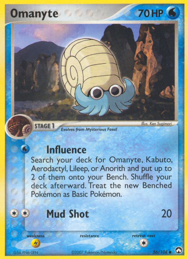 Omanyte (56/108) [EX: Power Keepers] | Card Merchant Takapuna
