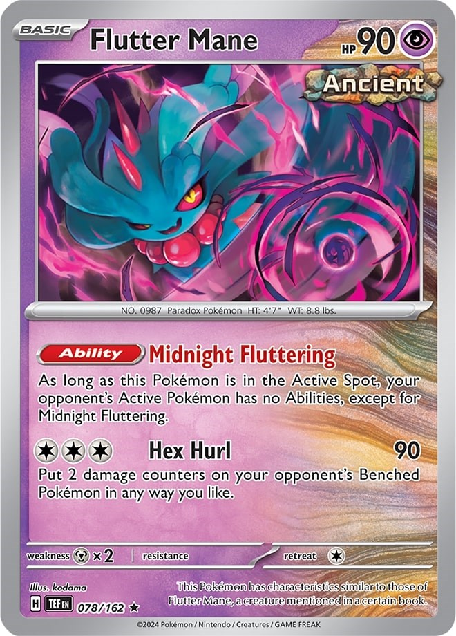 Flutter Mane (078/162) (Theme Deck Exclusive) [Scarlet & Violet: Temporal Forces] | Card Merchant Takapuna