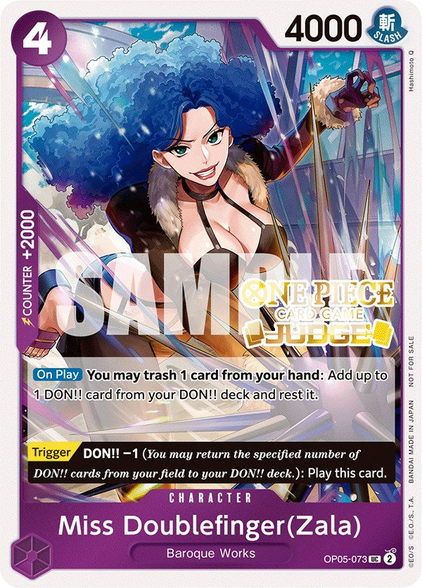 Miss Doublefinger(Zala) (Judge Pack Vol. 3) [One Piece Promotion Cards] | Card Merchant Takapuna