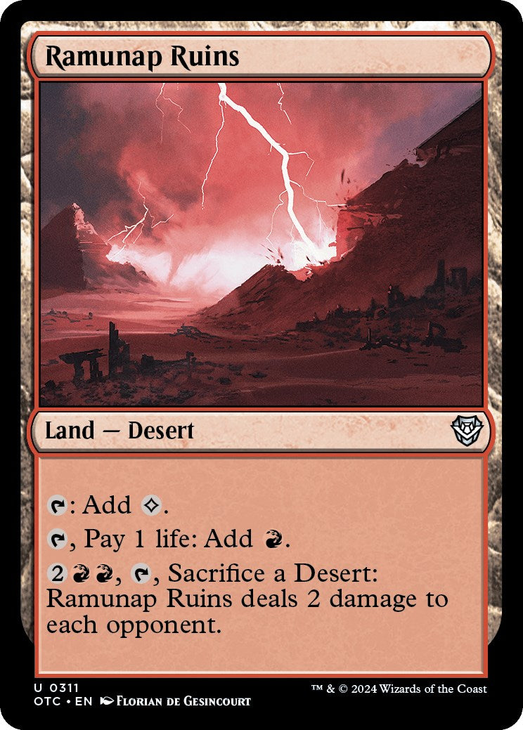 Ramunap Ruins [Outlaws of Thunder Junction Commander] | Card Merchant Takapuna