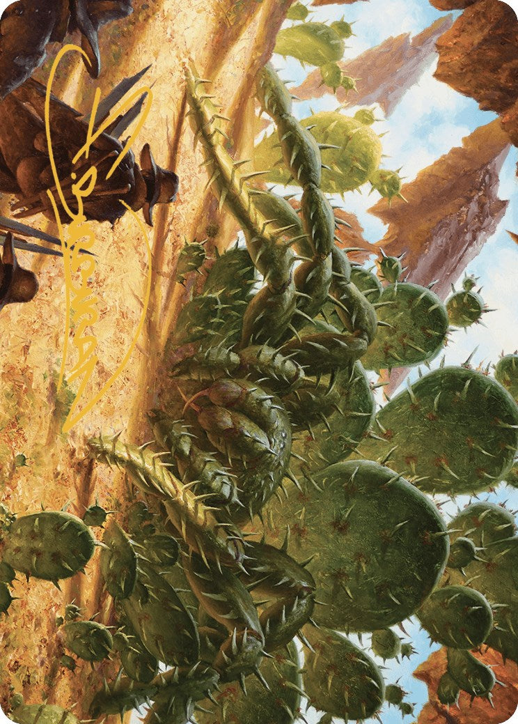 Cactarantula Art Card (Gold-Stamped Signature) [Outlaws of Thunder Junction Art Series] | Card Merchant Takapuna