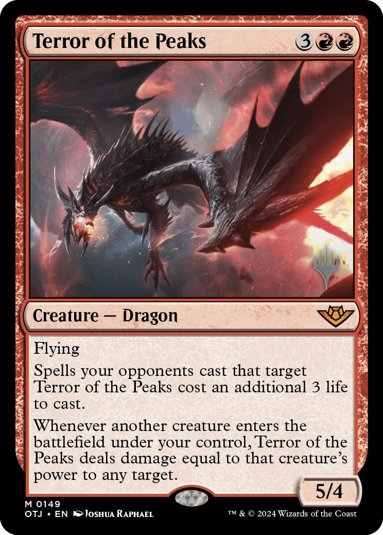 Terror of the Peaks (Promo Pack) [Outlaws of Thunder Junction Promos] | Card Merchant Takapuna