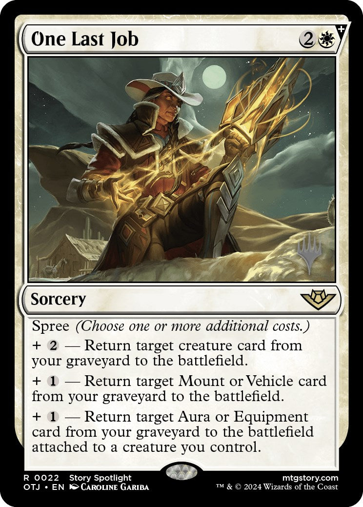 One Last Job (Promo Pack) [Outlaws of Thunder Junction Promos] | Card Merchant Takapuna