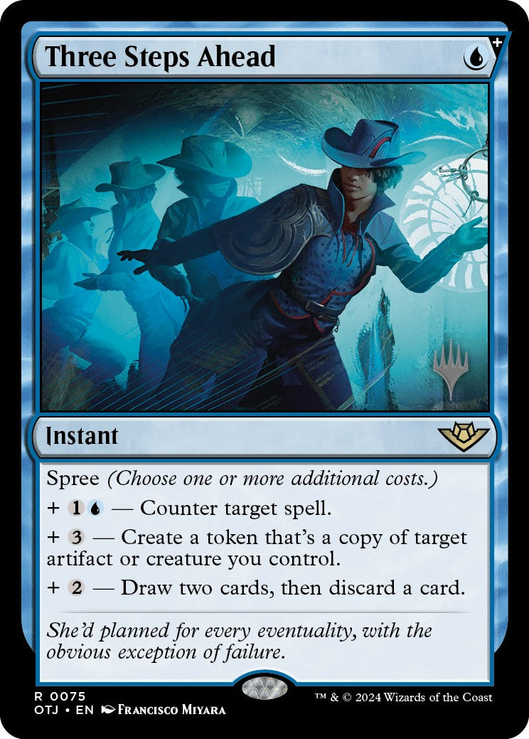 Three Steps Ahead (Promo Pack) [Outlaws of Thunder Junction Promos] | Card Merchant Takapuna