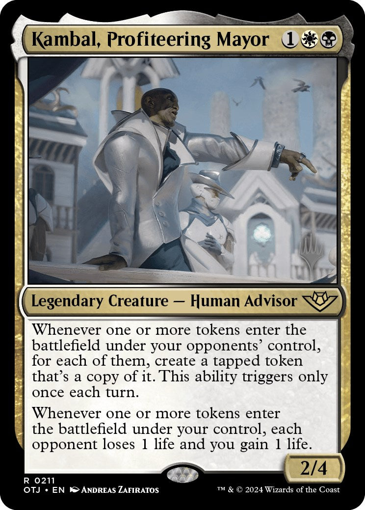 Kambal, Profiteering Mayor (Promo Pack) [Outlaws of Thunder Junction Promos] | Card Merchant Takapuna