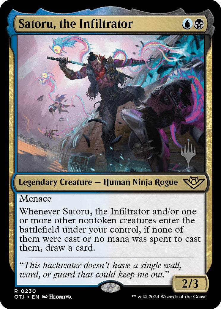 Satoru, the Infiltrator (Promo Pack) [Outlaws of Thunder Junction Promos] | Card Merchant Takapuna