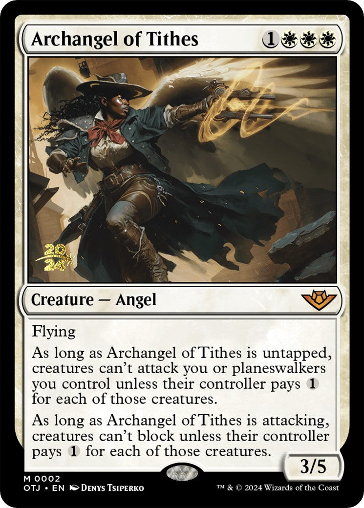 Archangel of Tithes [Outlaws of Thunder Junction Prerelease Promos] | Card Merchant Takapuna