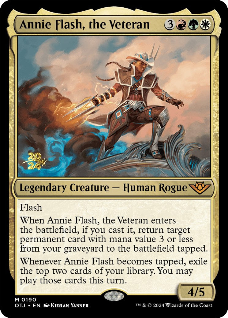Annie Flash, the Veteran [Outlaws of Thunder Junction Prerelease Promos] | Card Merchant Takapuna