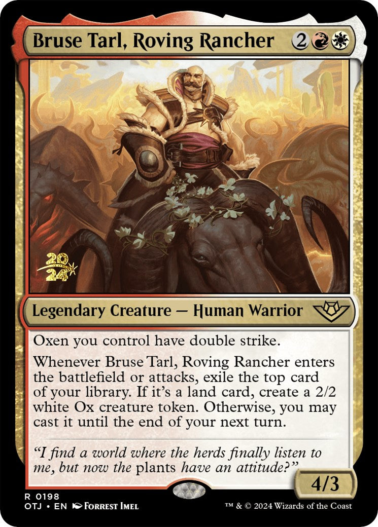 Bruse Tarl, Roving Rancher [Outlaws of Thunder Junction Prerelease Promos] | Card Merchant Takapuna