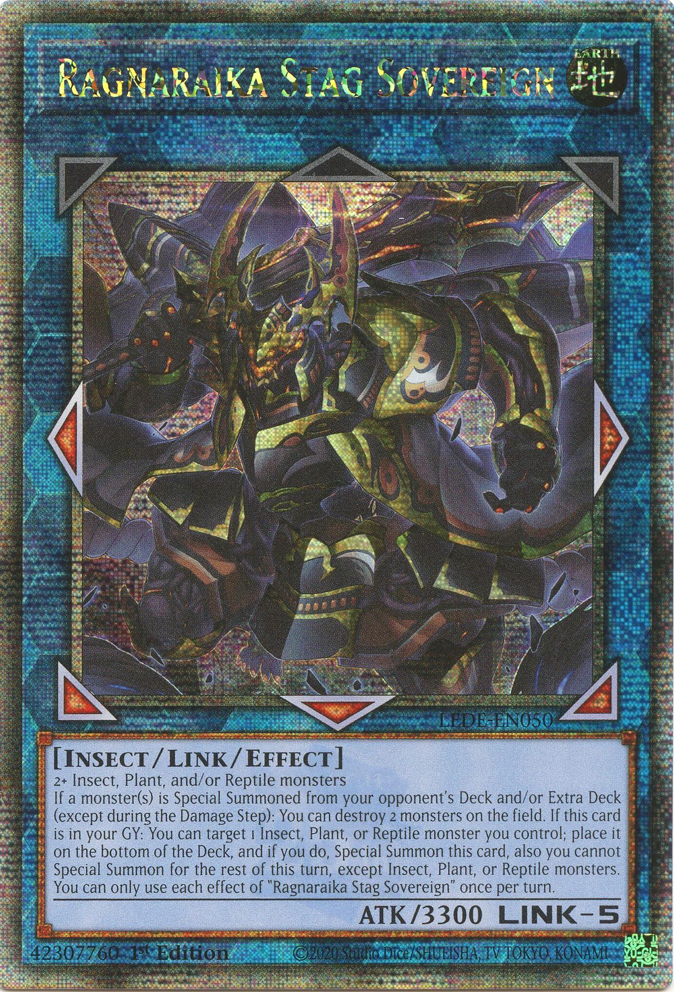 Ragnaraika Stag Sovereign (Quarter Century Secret Rare) [LEDE-EN050] Quarter Century Secret Rare | Card Merchant Takapuna