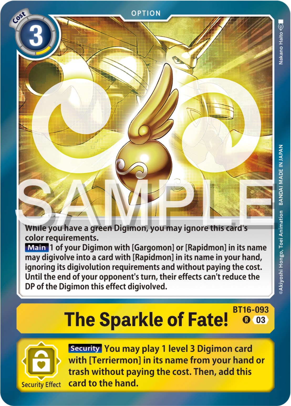 The Sparkle of Fate! [BT16-093] [Beginning Observer] | Card Merchant Takapuna