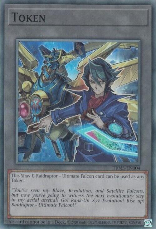 Token: Shay and Raidraptor - Ultimate Falcon [TKN5-EN004] Super Rare | Card Merchant Takapuna