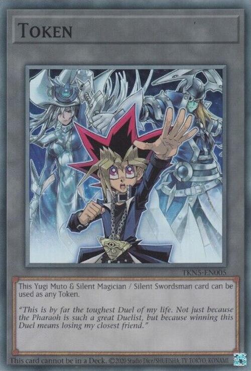 Token: Yugi Muto and Silent Magician and Silent Swordsman [TKN5-EN005] Super Rare | Card Merchant Takapuna
