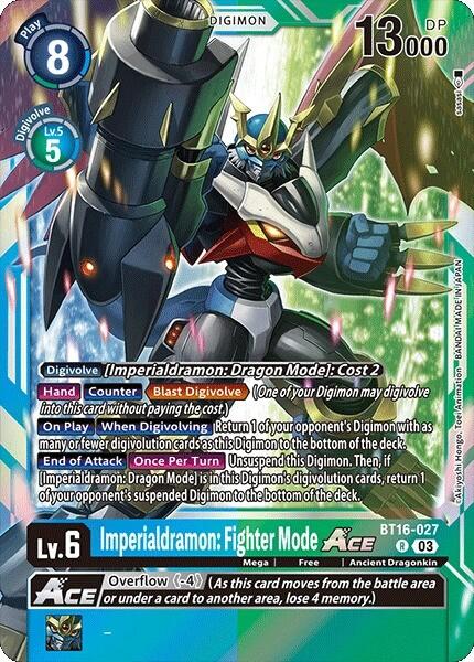 Imperialdramon: Fighter Mode Ace [BT16-027] [Beginning Observer] | Card Merchant Takapuna