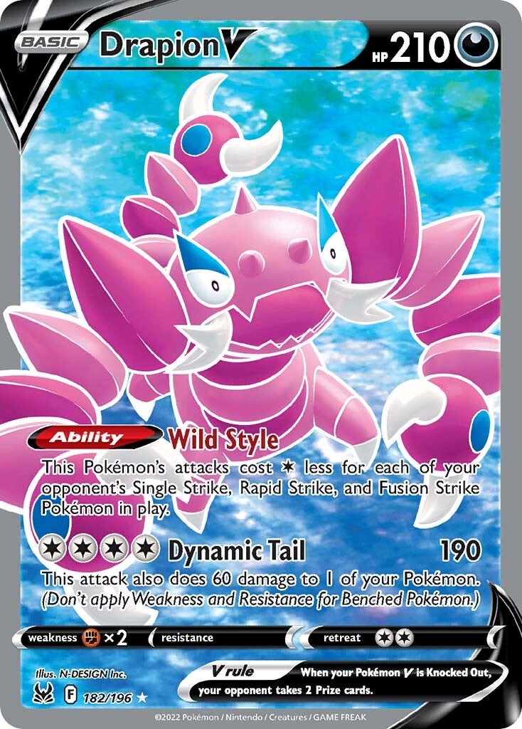 Drapion V (182/196) [Sword & Shield: Lost Origin] | Card Merchant Takapuna