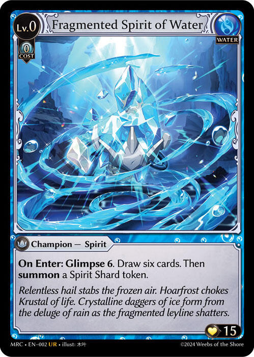 Fragmented Spirit of Water (002) [Mercurial Heart] | Card Merchant Takapuna