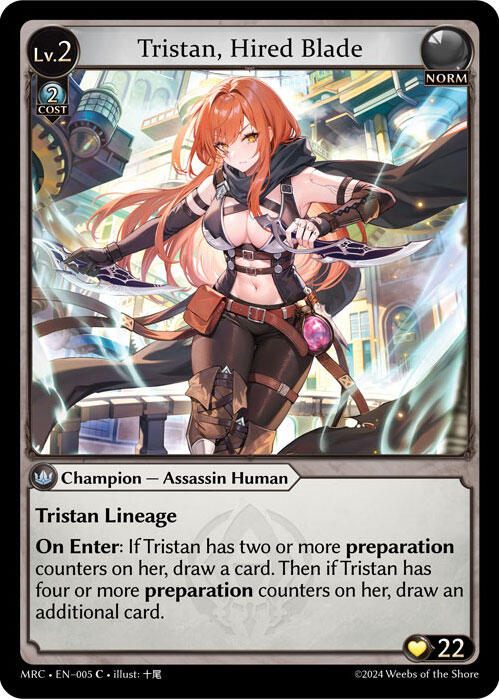 Tristan, Hired Blade (005) [Mercurial Heart] | Card Merchant Takapuna