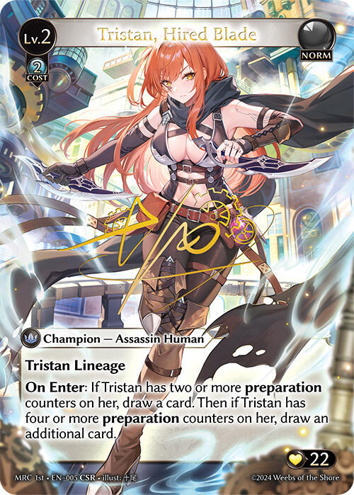 Tristan, Hired Blade (CSR) (005) [Mercurial Heart] | Card Merchant Takapuna