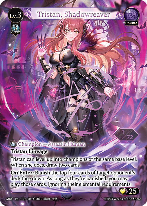 Tristan, Shadowreaver (CUR) (006) [Mercurial Heart] | Card Merchant Takapuna