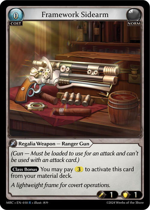 Framework Sidearm (010) [Mercurial Heart] | Card Merchant Takapuna