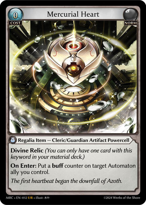 Mercurial Heart (012) [Mercurial Heart] | Card Merchant Takapuna