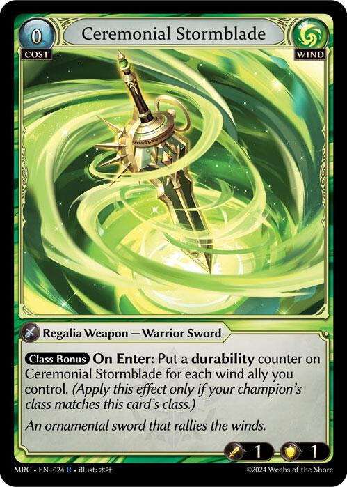Ceremonial Stormblade (024) [Mercurial Heart] | Card Merchant Takapuna