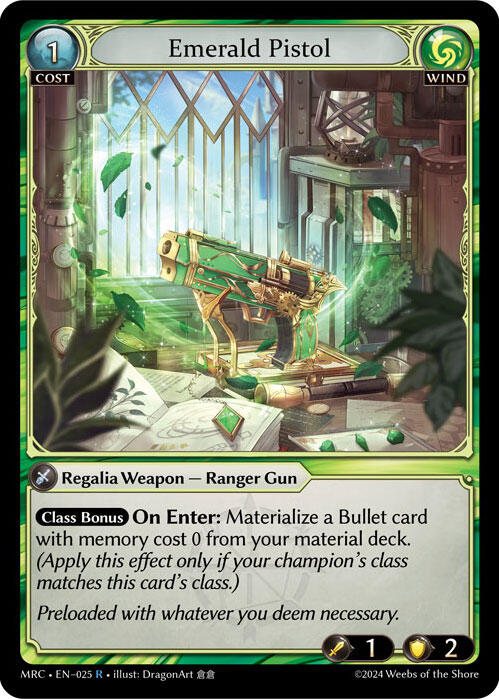 Emerald Pistol (025) [Mercurial Heart] | Card Merchant Takapuna