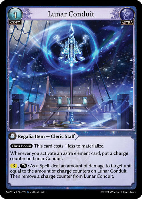 Lunar Conduit (029) [Mercurial Heart] | Card Merchant Takapuna