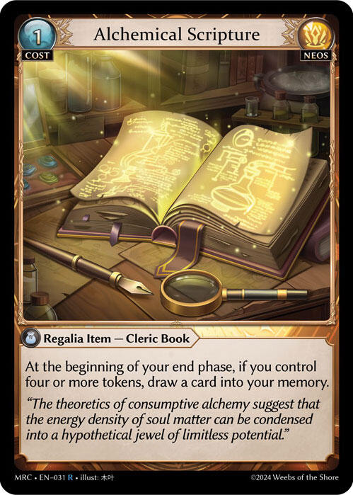 Alchemical Scripture (031) [Mercurial Heart] | Card Merchant Takapuna