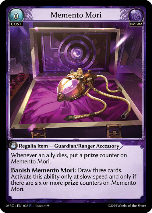 Memento Mori (033) [Mercurial Heart] | Card Merchant Takapuna