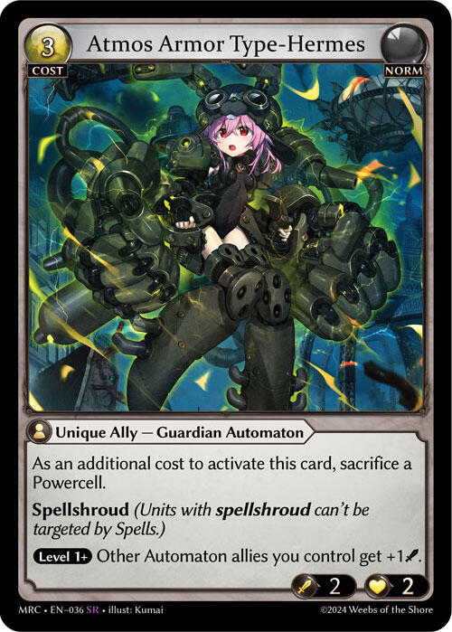Atmos Armor Type-Hermes (036) [Mercurial Heart] | Card Merchant Takapuna