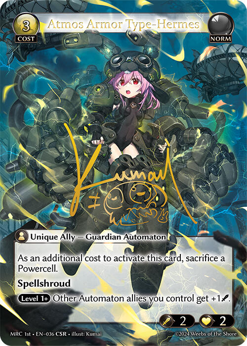 Atmos Armor Type-Hermes (CSR) (036) [Mercurial Heart] | Card Merchant Takapuna