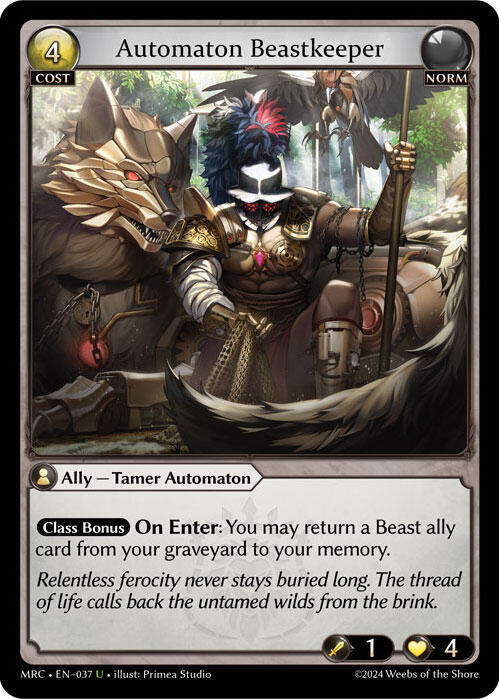 Automaton Beastkeeper (037) [Mercurial Heart] | Card Merchant Takapuna